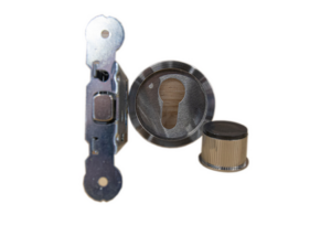 2018 - 790041 Kit cerradura 104 llave niquel sat (1) KIT CERRADURA CON LLAVE 104 NIQUEL REDONDO