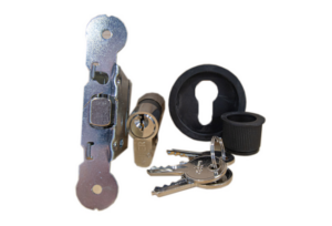 2018 - 790052 Kit cerradura 104 llave negra KIT CERRADURA CON LLAVE 104 NEGR0 REDONDO