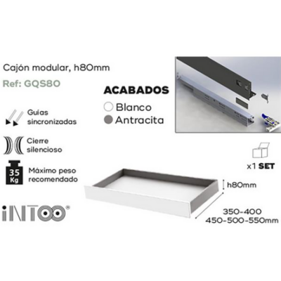 203020155-art CAJON BAJO NOBATECH 400MM H-80 ANTRACITA