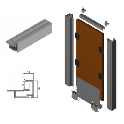 28055 KIT PERFIL MINS10 (B) LACADO NEGRO MATE